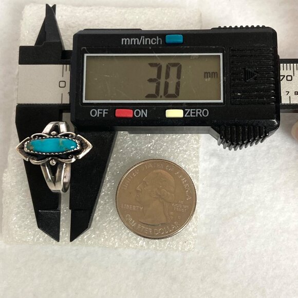 VTG Bell Trading Sterling Silver 925 Southwest Style Oval Turquoise Ring Sz 7.5 - Picture 16 of 16